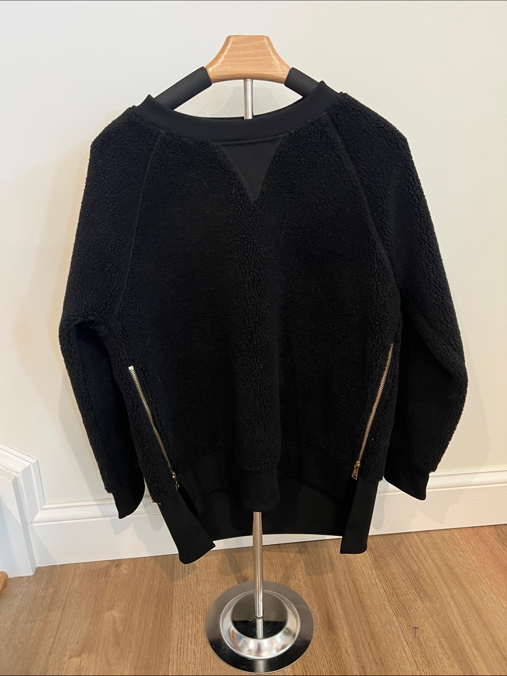 Ralph Lauren Sherpa Sweatshirt with Gold Zippers Womens small